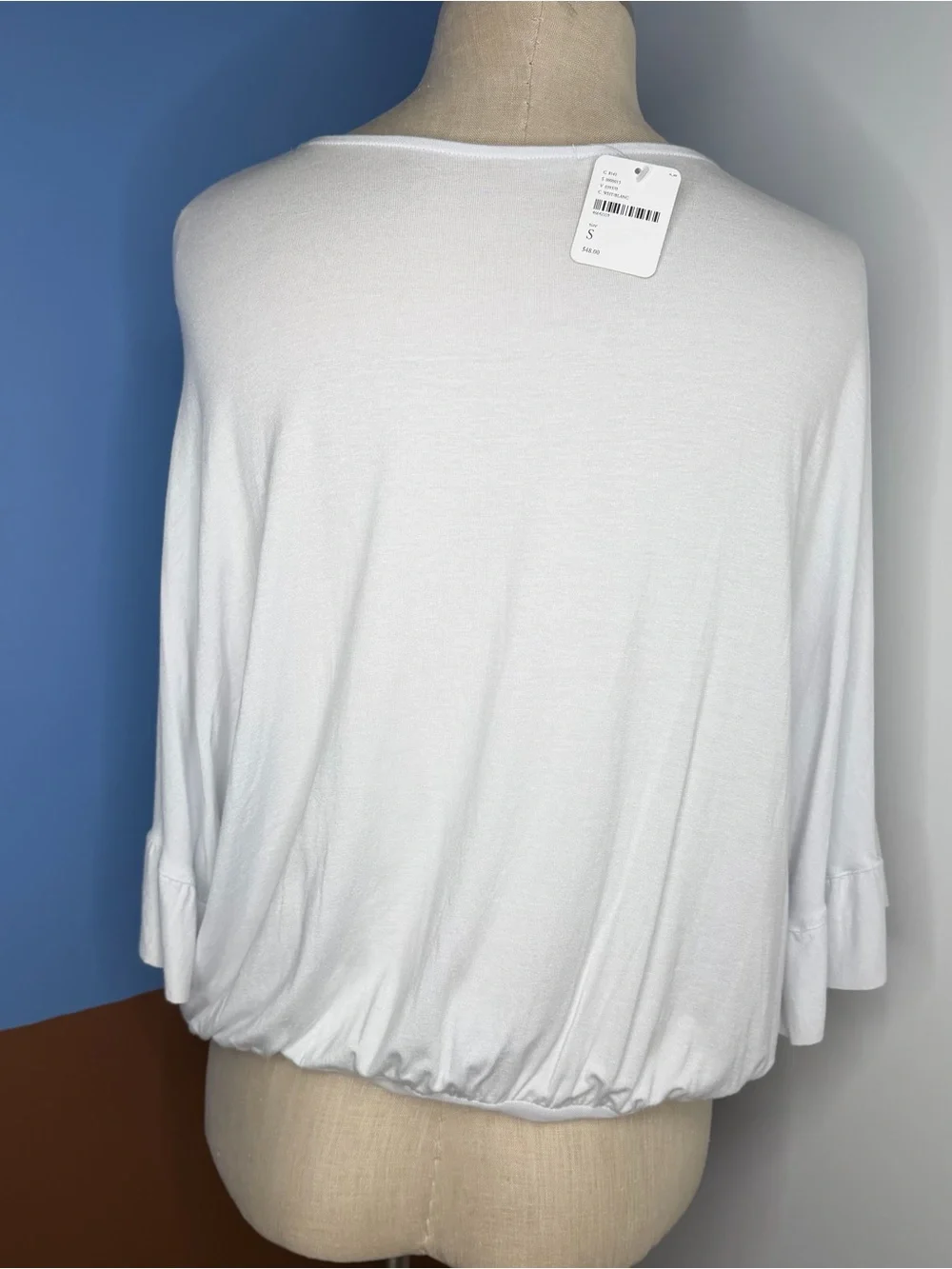 Intimately Free People White Scoop Neck Relaxed Bodysuit NWT Size Small